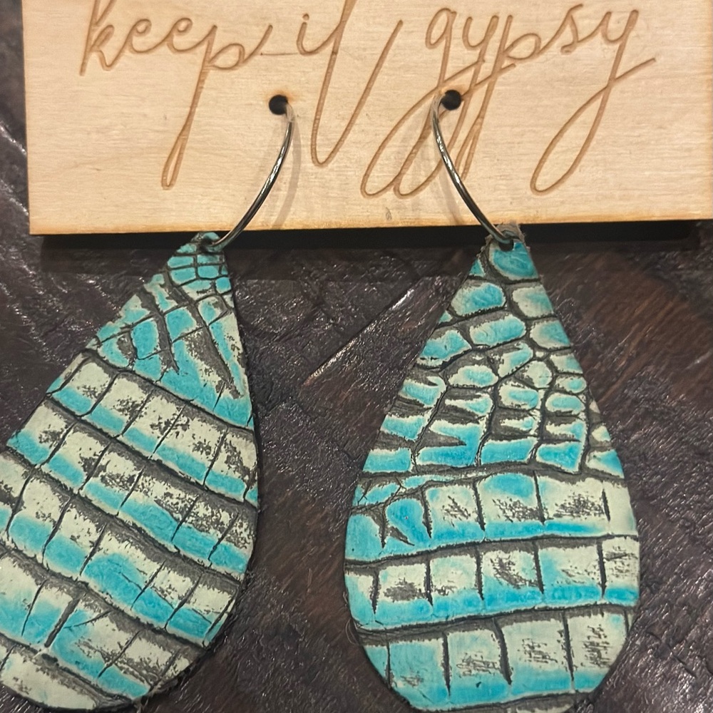 Teal Earrings